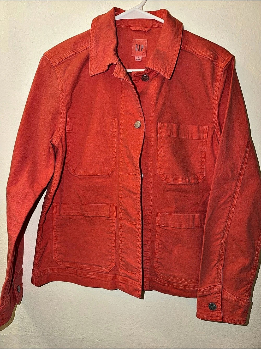 Gap Orange Utility Jacket Size Small